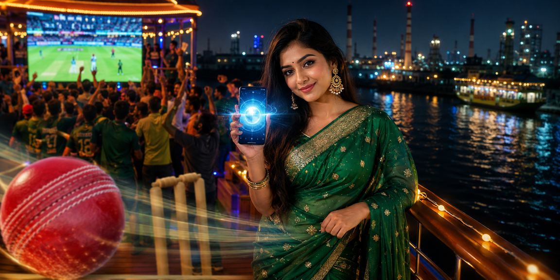 গাজীপুরে শাড়ি পরিহিত একজন বাংলাদেশি নারী ক্রিকেট বেটিং করছেন — a96 মোবাইল অ্যাপ ব্যবহার