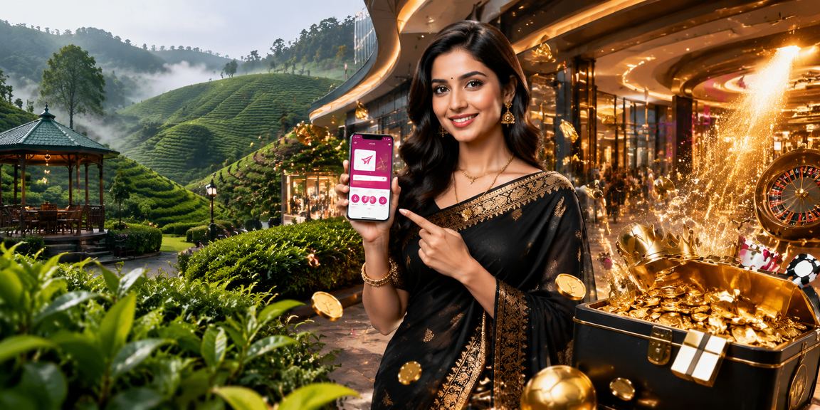 গাজীপুরের চা বাগানে মোবাইল ব্যবহার করছেন একজন বাংলাদেশি নারী — ভারসাম্যময় জীবনযাপনের দৃশ্য